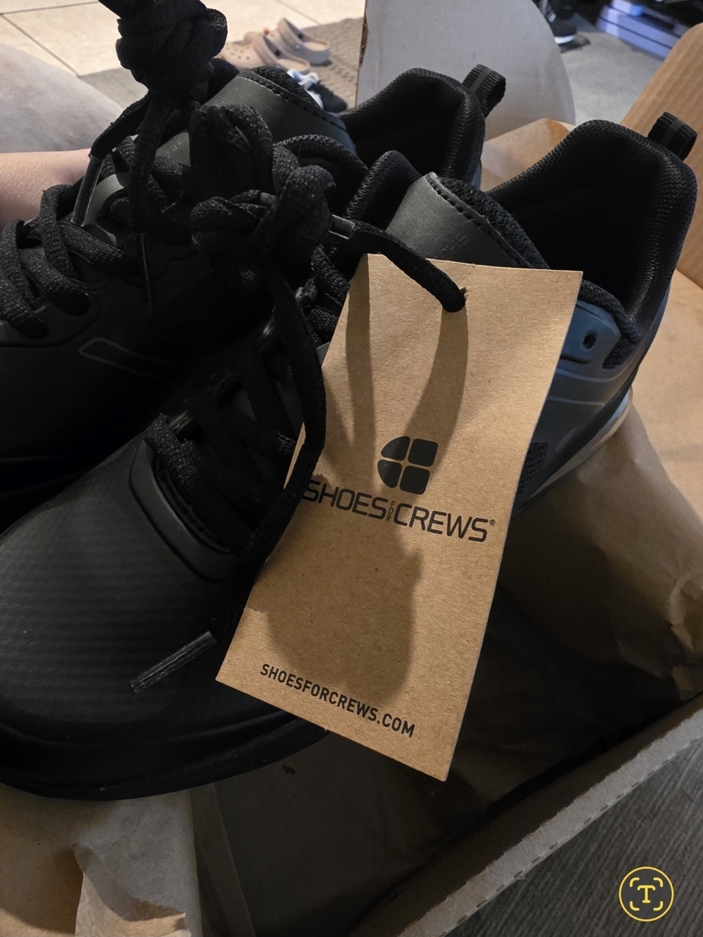 Shoes For Crews Men’s Black Slip-Resistant Athletic Work Shoe